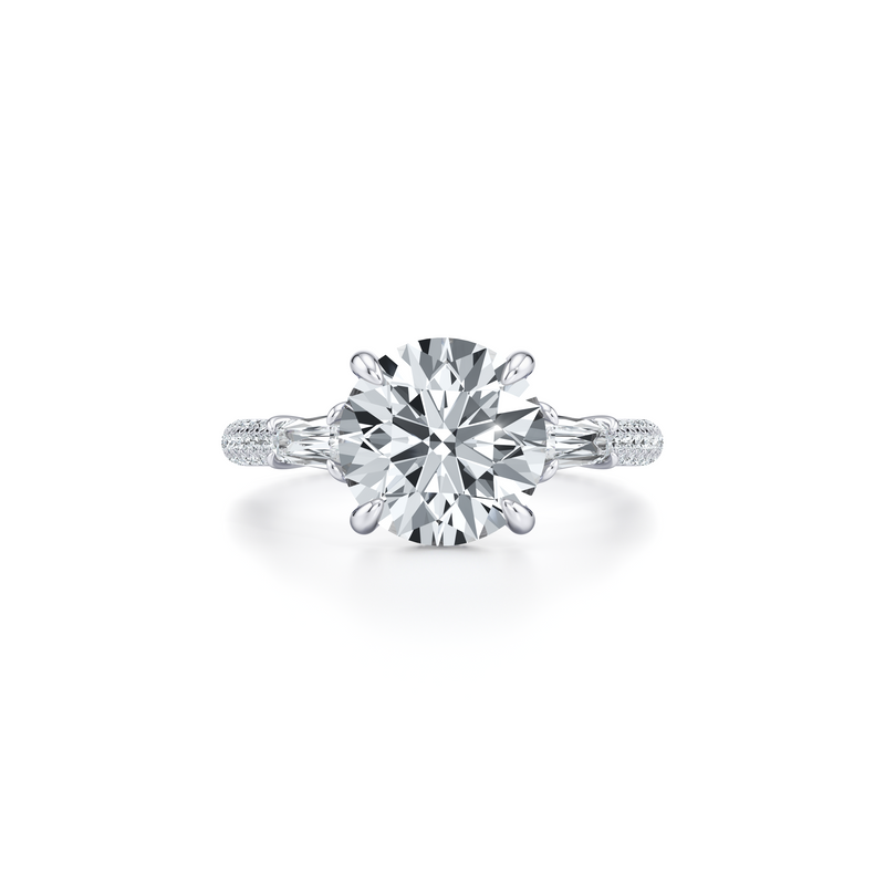 Chelsea Baguette Three Stone Lab Diamond Engagement Ring image 41