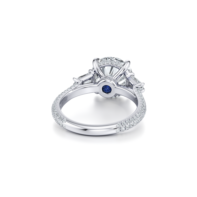 Chelsea Baguette Three Stone Lab Diamond Engagement Ring image 43