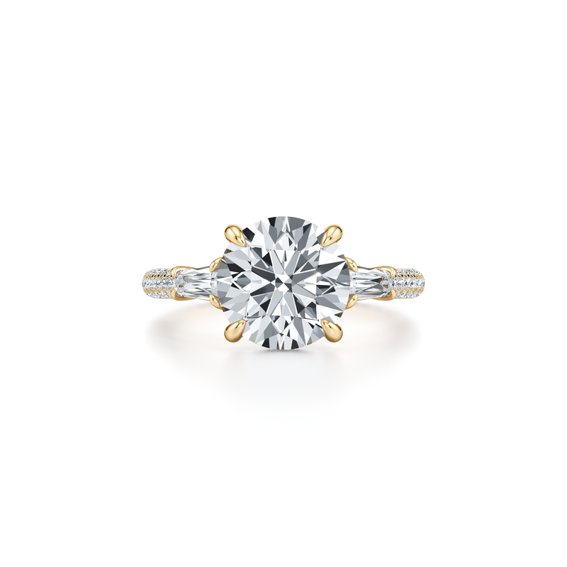 Chelsea Baguette Three Stone Lab Diamond Engagement Ring image 46