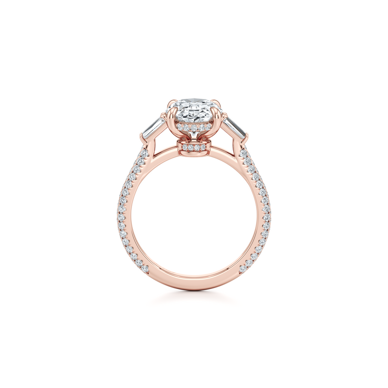 Chelsea Baguette Three Stone Lab Diamond Engagement Ring image 73