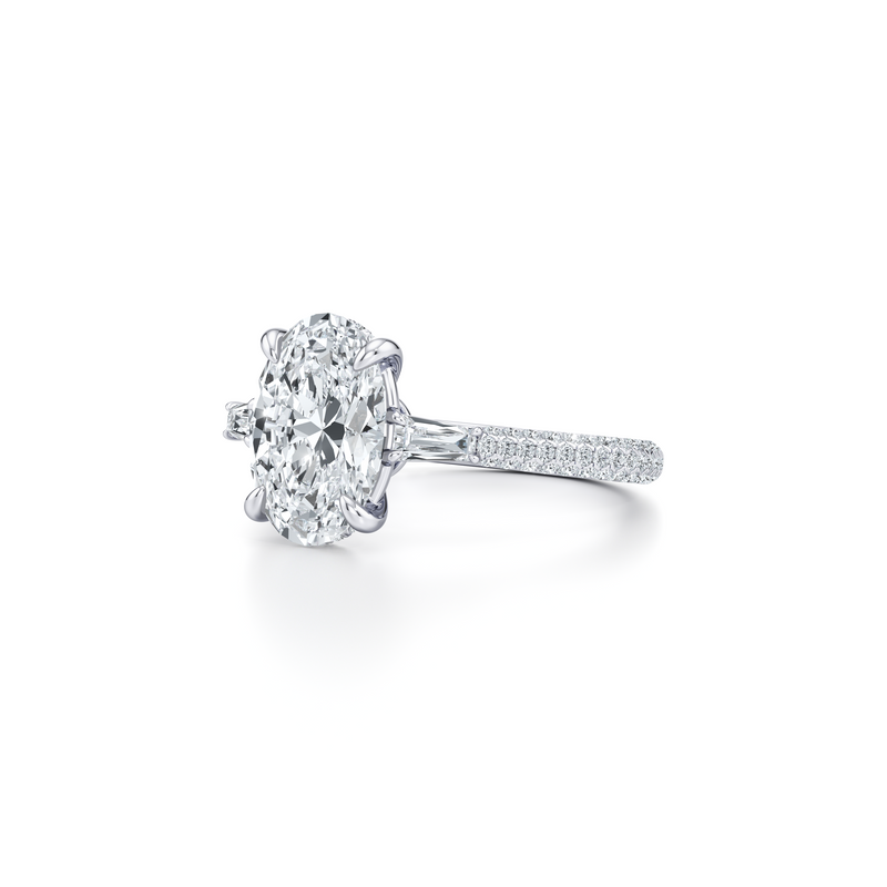 Chelsea Baguette Three Stone Lab Diamond Engagement Ring image 62