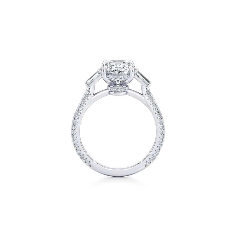 Chelsea Baguette Three Stone Lab Diamond Engagement Ring image 63