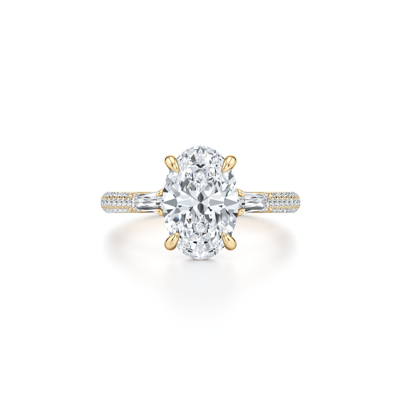 Chelsea Baguette Three Stone Lab Diamond Engagement Ring image 66