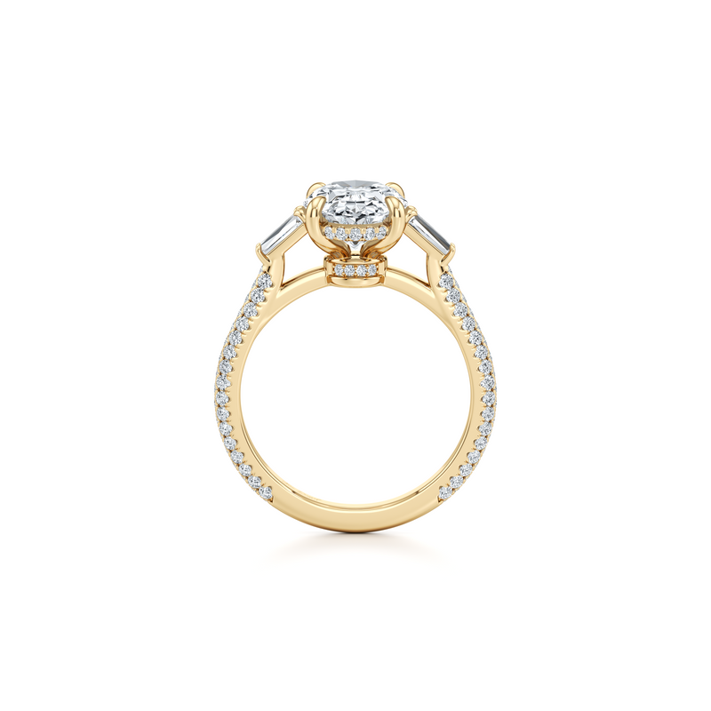 Chelsea Baguette Three Stone Lab Diamond Engagement Ring image 68