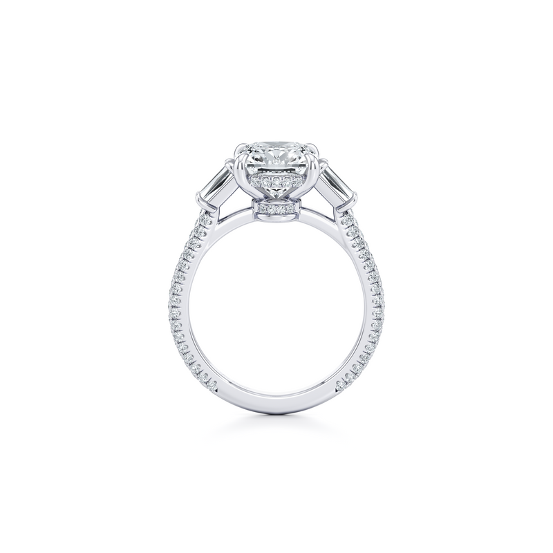Chelsea Baguette Three Stone Lab Diamond Engagement Ring image 83
