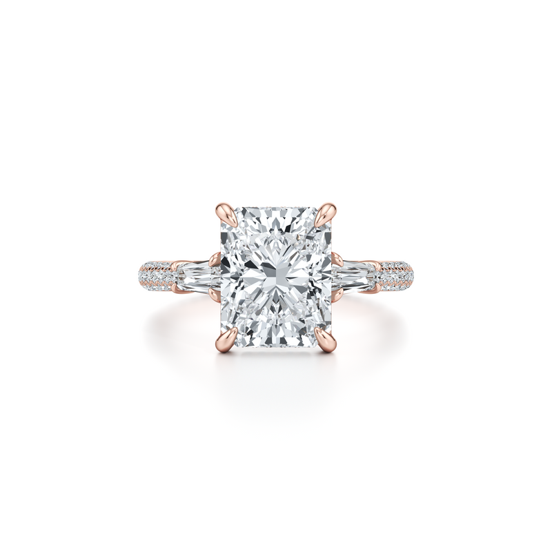 Chelsea Baguette Three Stone Lab Diamond Engagement Ring image 11