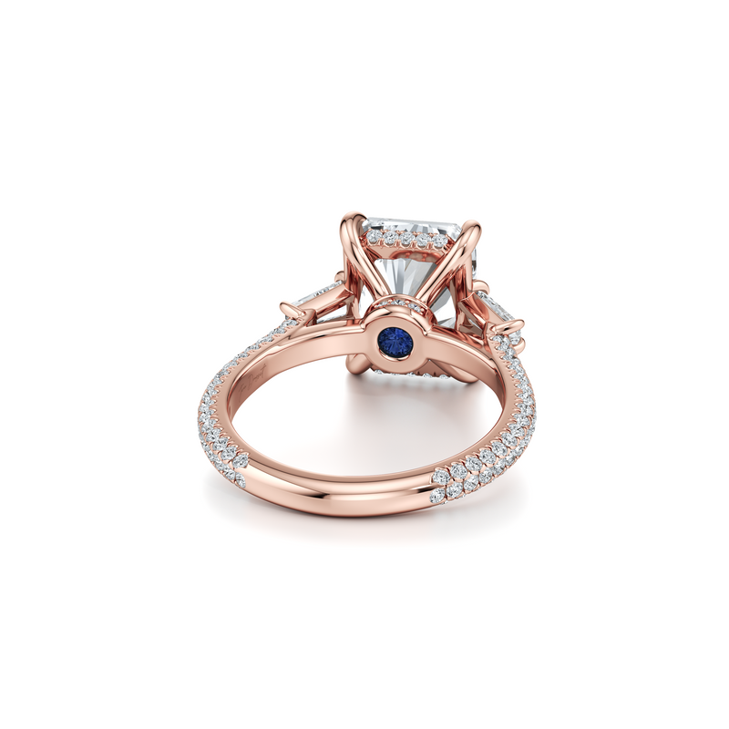 Chelsea Baguette Three Stone Lab Diamond Engagement Ring image 14