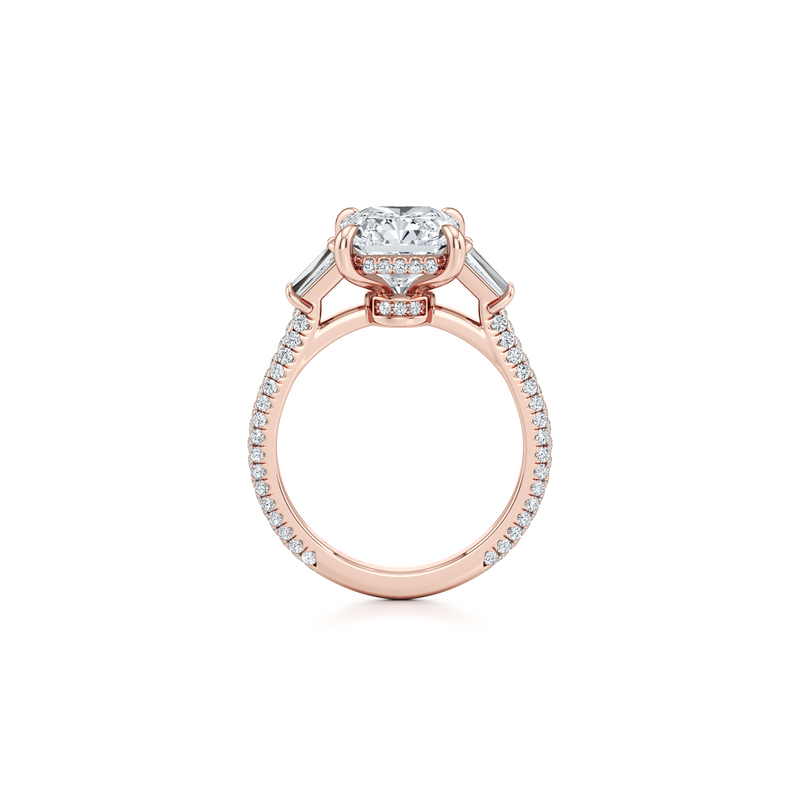 Chelsea Baguette Three Stone Lab Diamond Engagement Ring image 13