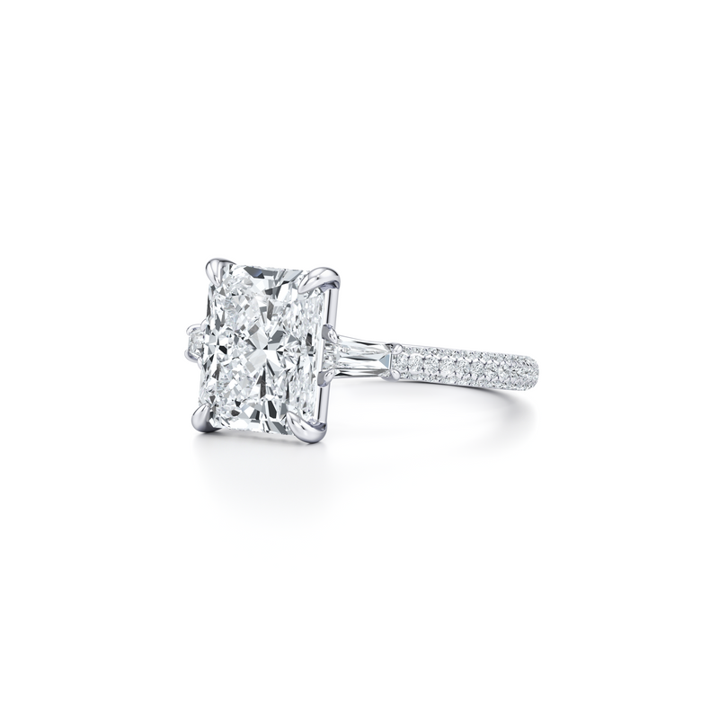 Chelsea Baguette Three Stone Lab Diamond Engagement Ring image 2