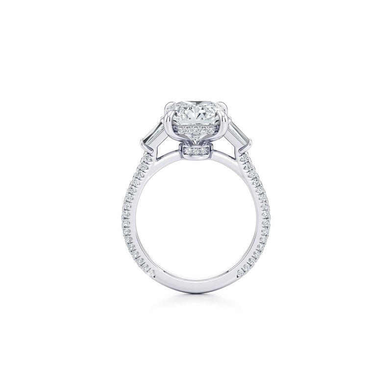 Chelsea Baguette Three Stone Lab Diamond Engagement Ring image 3