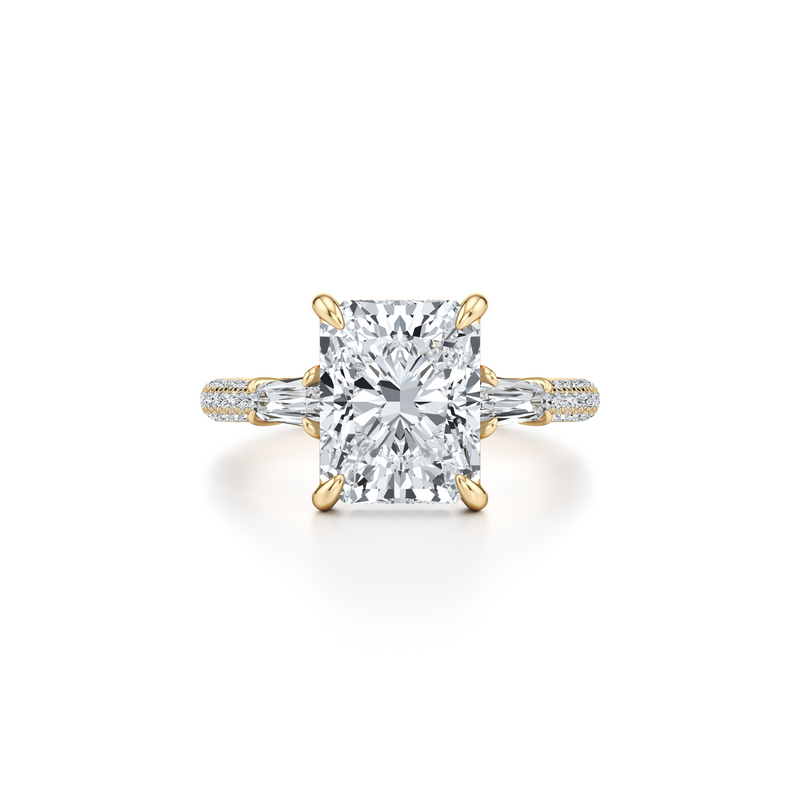 Chelsea Baguette Three Stone Lab Diamond Engagement Ring image 6