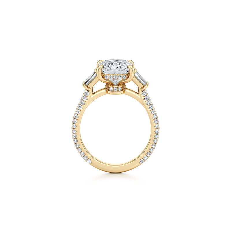 Chelsea Baguette Three Stone Lab Diamond Engagement Ring image 8