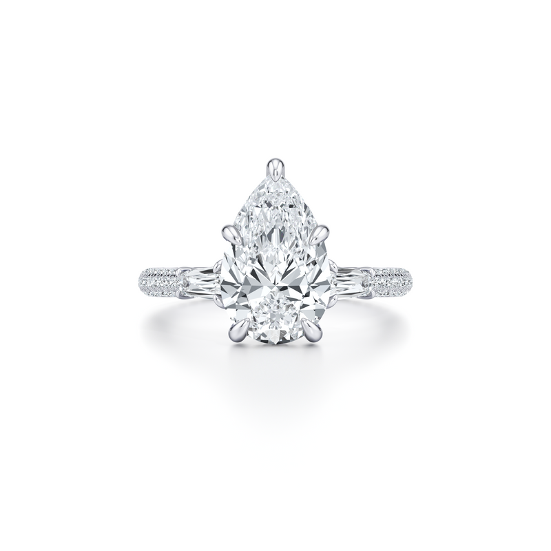 Chelsea Baguette Three Stone Lab Diamond Engagement Ring image 101