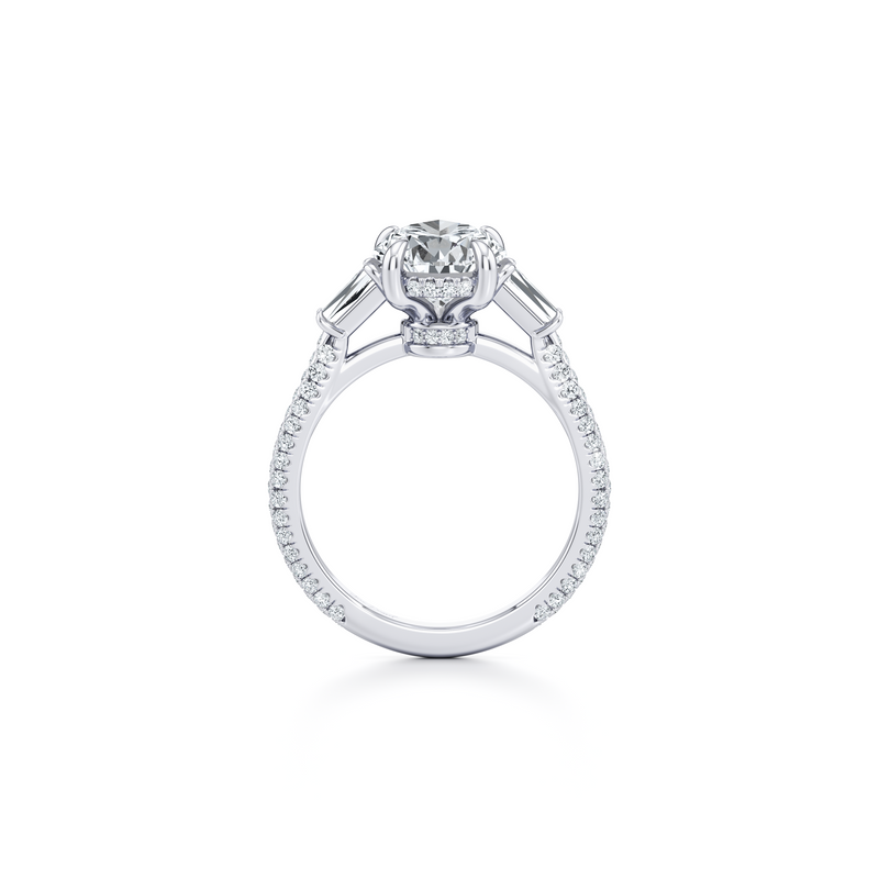 Chelsea Baguette Three Stone Lab Diamond Engagement Ring image 104