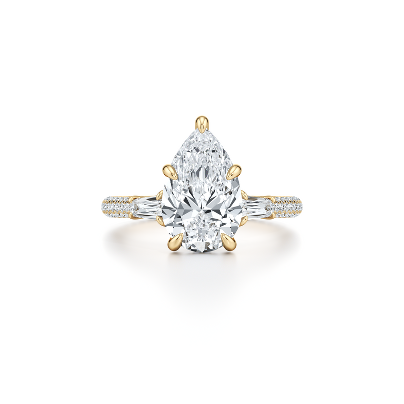 Chelsea Baguette Three Stone Lab Diamond Engagement Ring image 106
