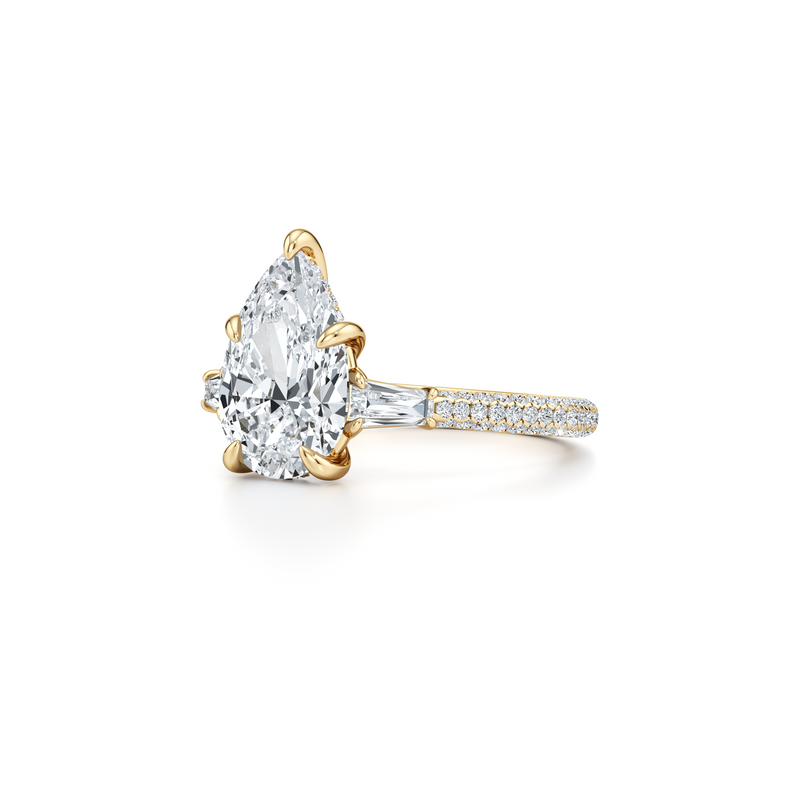 Chelsea Baguette Three Stone Lab Diamond Engagement Ring image 107