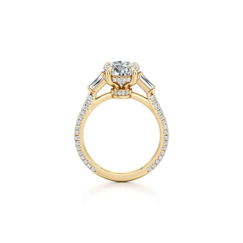 Chelsea Baguette Three Stone Lab Diamond Engagement Ring image 108