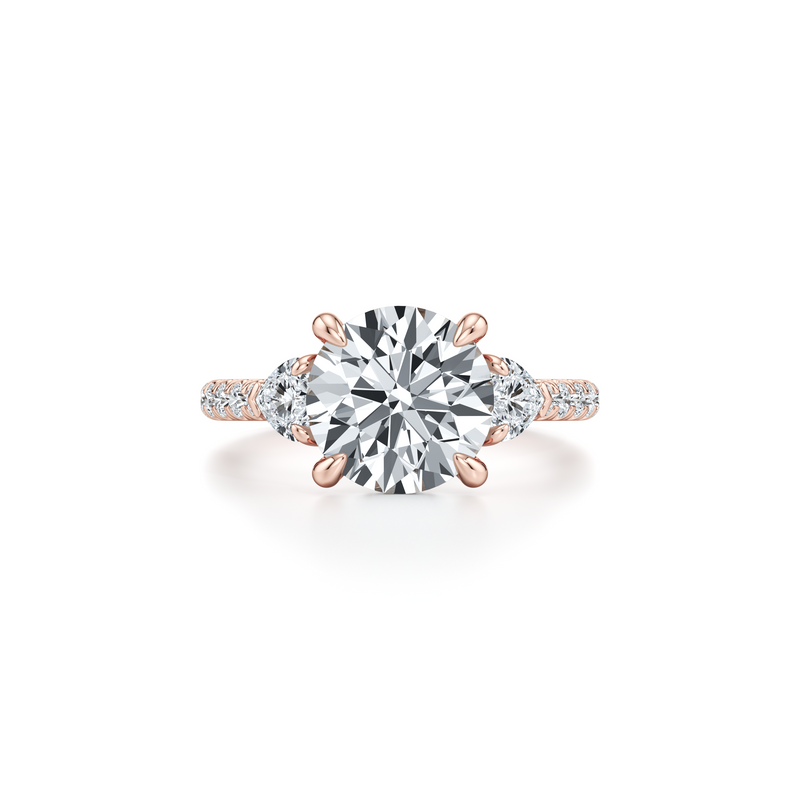 Chelsea Heart Three Stone Lab Diamond Engagement Ring image 11