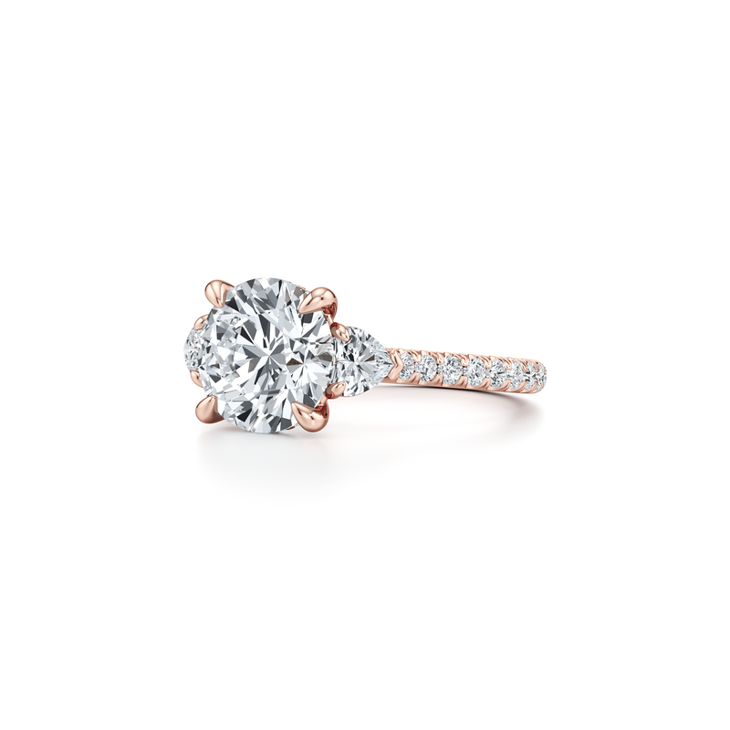 Chelsea Heart Three Stone Lab Diamond Engagement Ring image 12