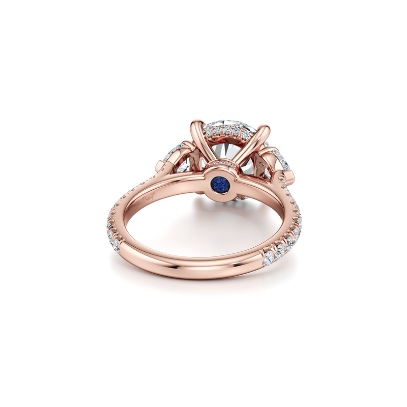 Chelsea Heart Three Stone Lab Diamond Engagement Ring image 13