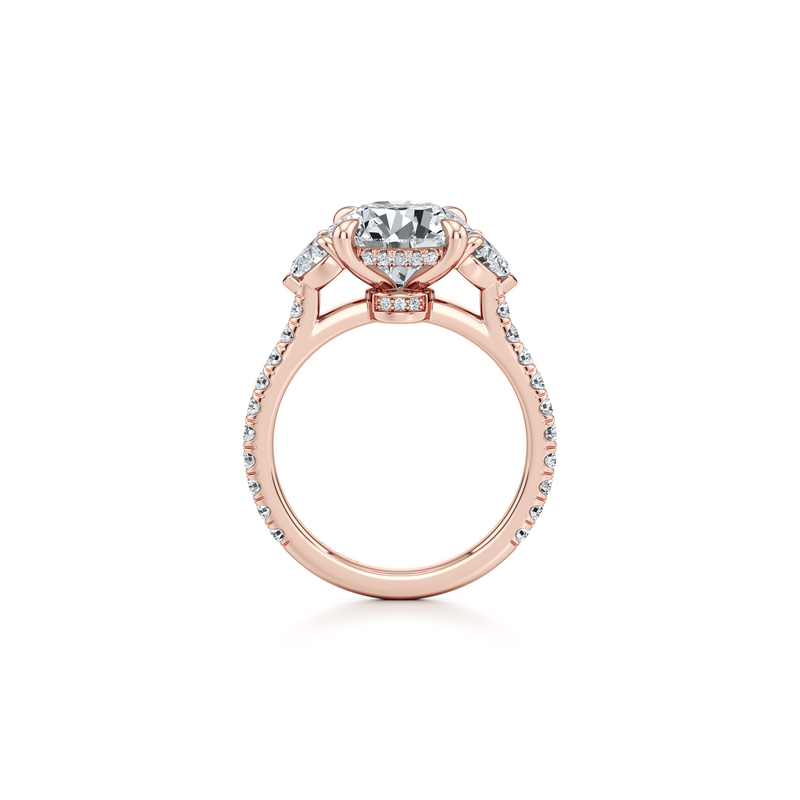 Chelsea Heart Three Stone Lab Diamond Engagement Ring image 14