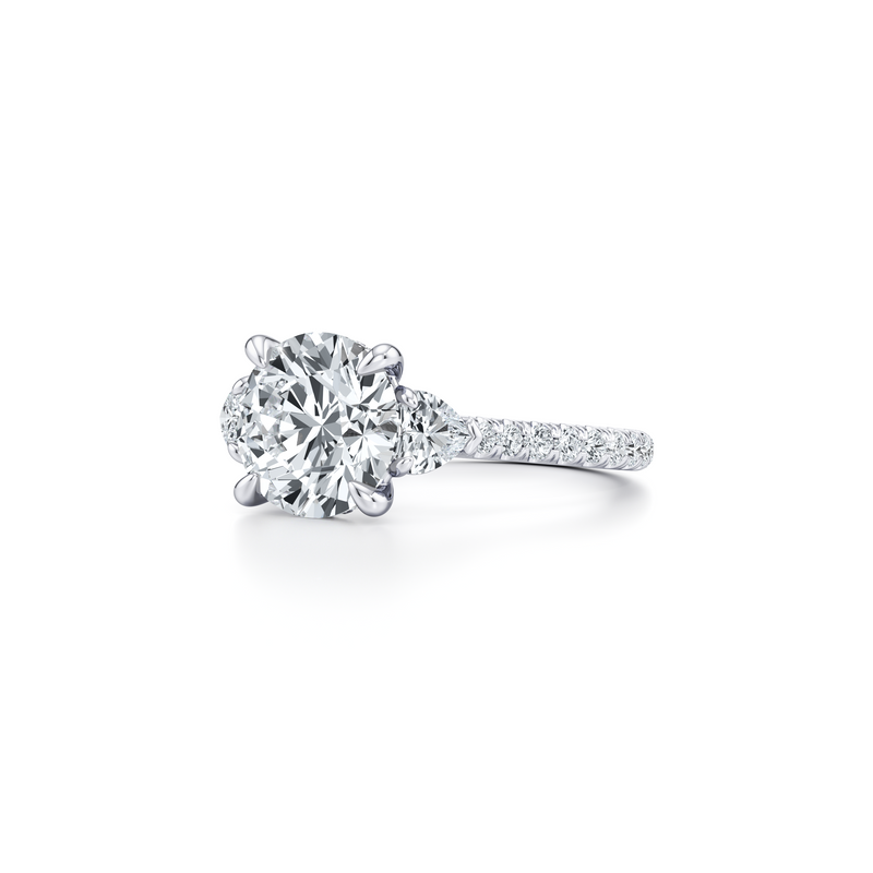 Chelsea Heart Three Stone Lab Diamond Engagement Ring image 2