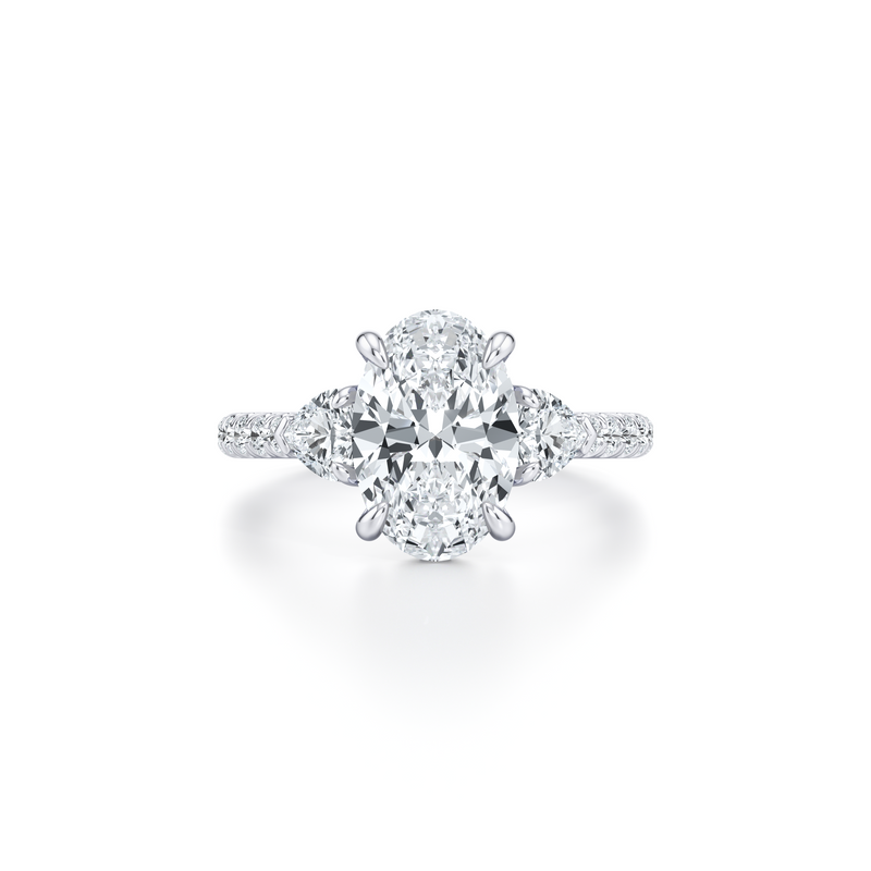 Chelsea Heart Three Stone Lab Diamond Engagement Ring image 21