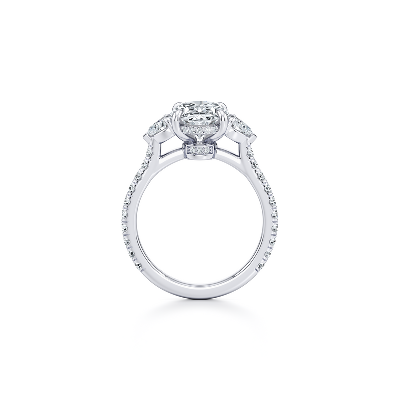 Chelsea Heart Three Stone Lab Diamond Engagement Ring image 24