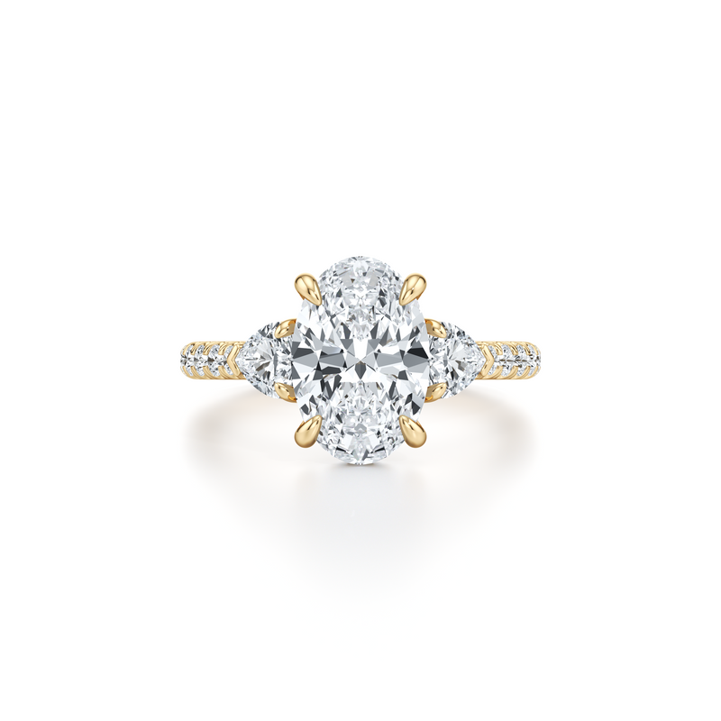 Chelsea Heart Three Stone Lab Diamond Engagement Ring image 26