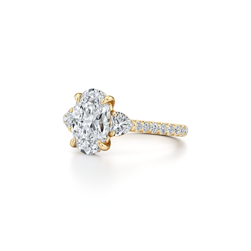 Chelsea Heart Three Stone Lab Diamond Engagement Ring image 27