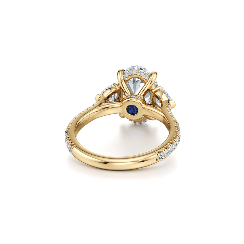 Chelsea Heart Three Stone Lab Diamond Engagement Ring image 28