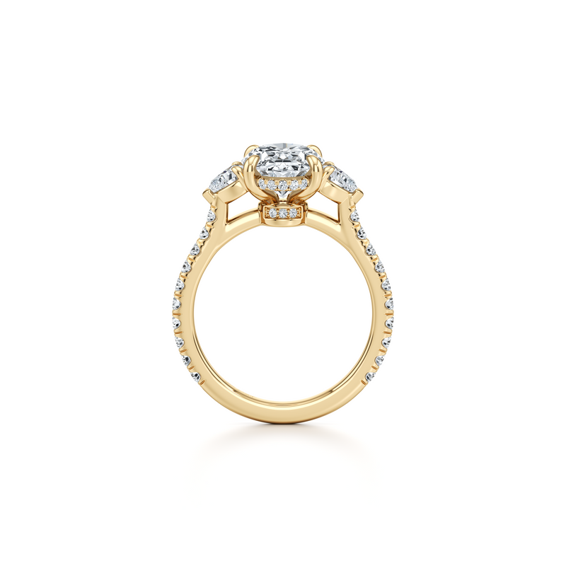 Chelsea Heart Three Stone Lab Diamond Engagement Ring image 29