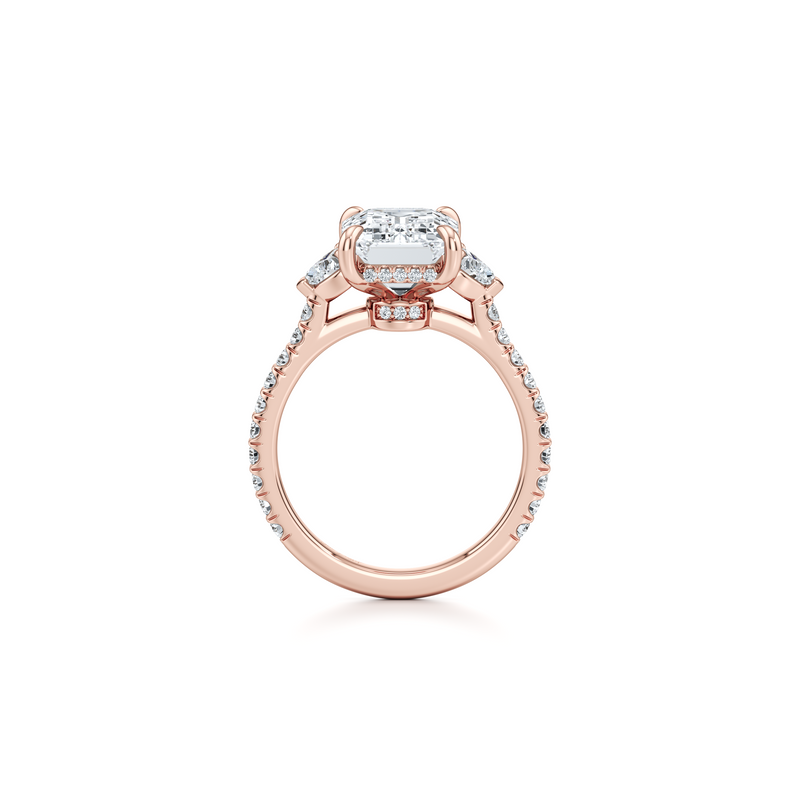 Chelsea Heart Three Stone Lab Diamond Engagement Ring image 54