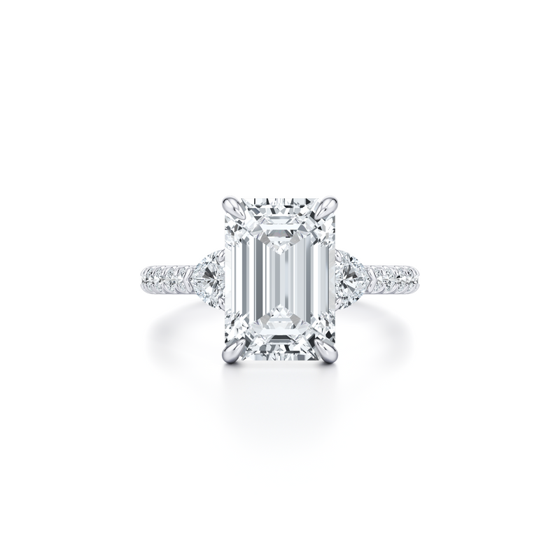 Chelsea Heart Three Stone Lab Diamond Engagement Ring image 41