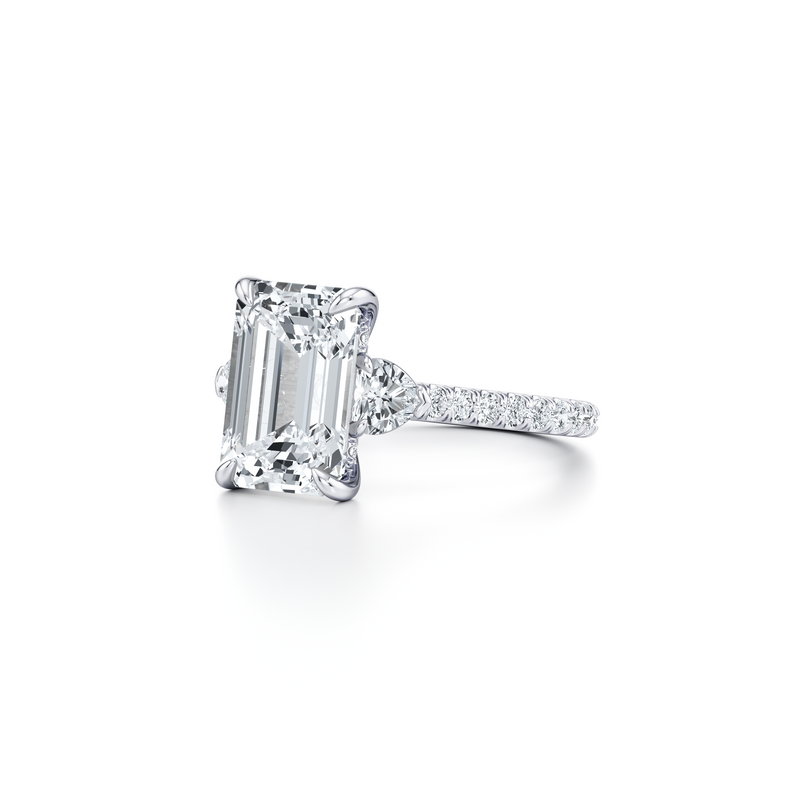 Chelsea Heart Three Stone Lab Diamond Engagement Ring image 42