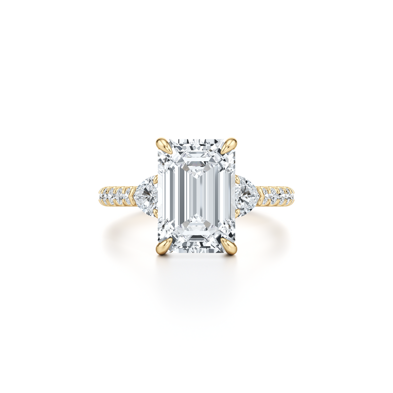 Chelsea Heart Three Stone Lab Diamond Engagement Ring image 46