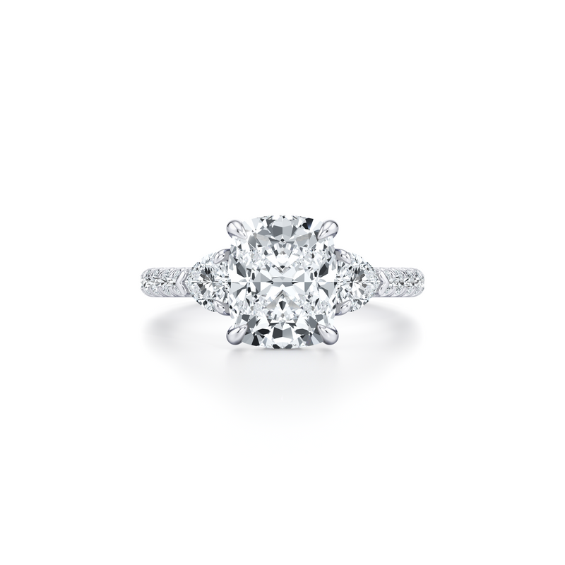 Chelsea Heart Three Stone Lab Diamond Engagement Ring image 81