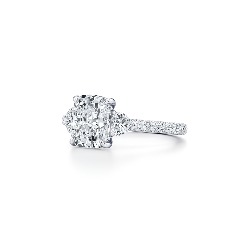 Chelsea Heart Three Stone Lab Diamond Engagement Ring image 82