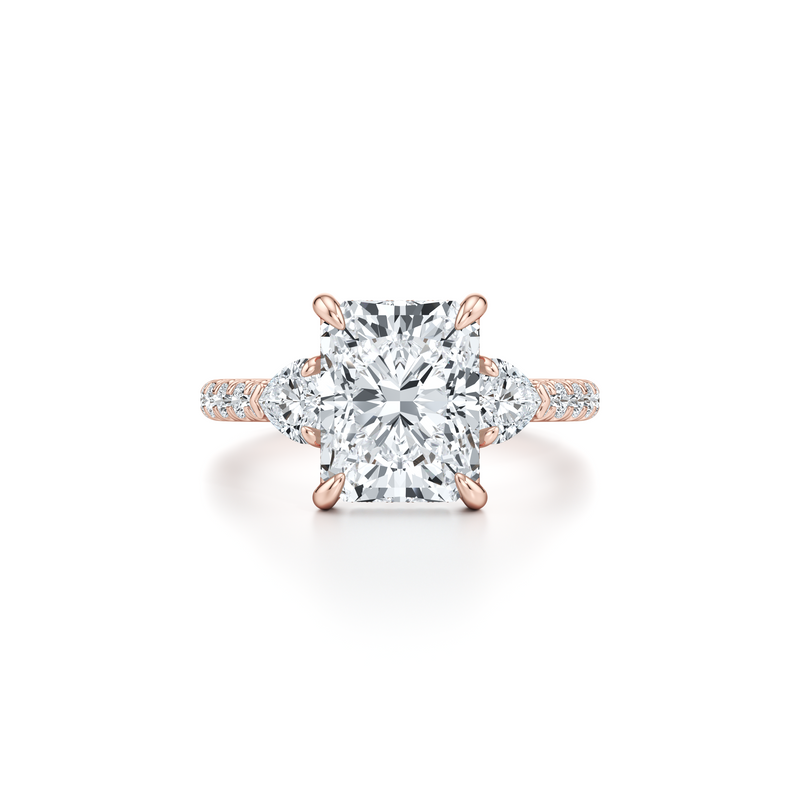 Chelsea Heart Three Stone Lab Diamond Engagement Ring image 71