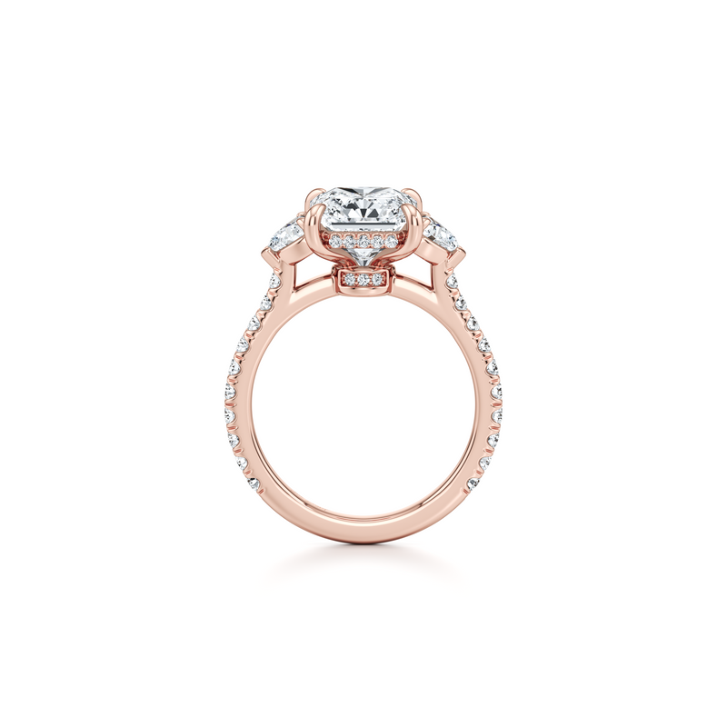 Chelsea Heart Three Stone Lab Diamond Engagement Ring image 74