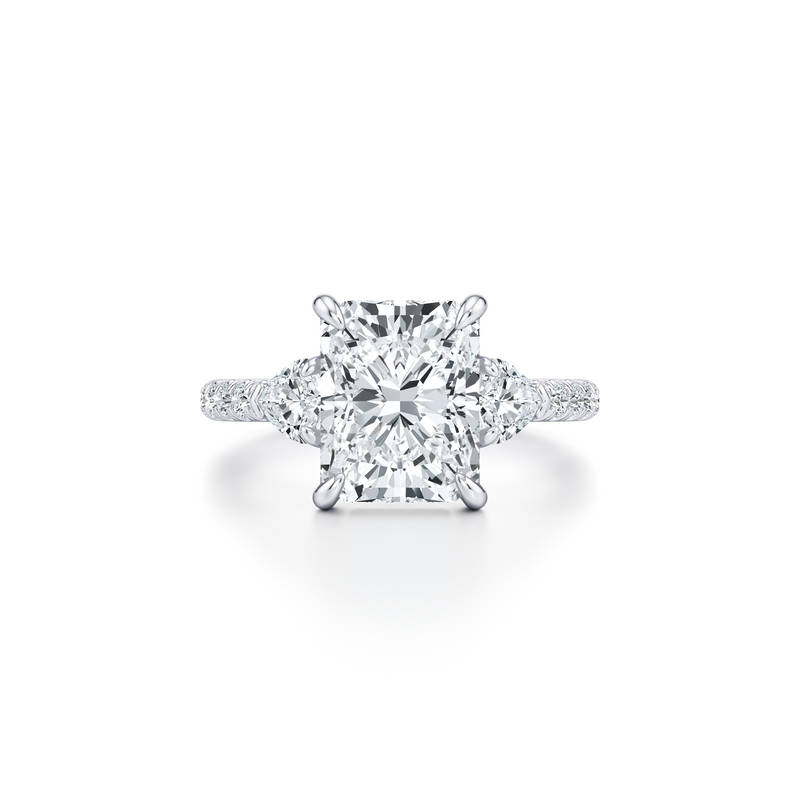 Chelsea Heart Three Stone Lab Diamond Engagement Ring image 61