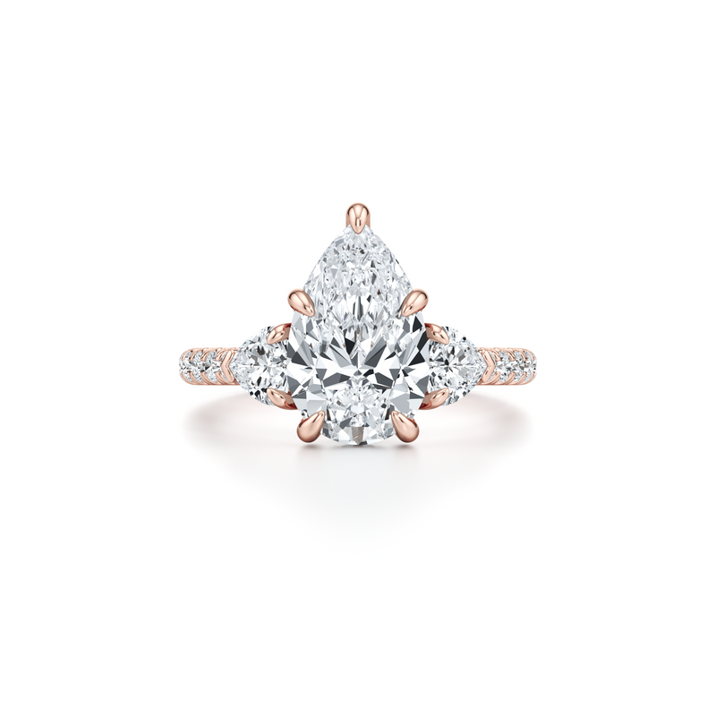 Chelsea Heart Three Stone Lab Diamond Engagement Ring image 111