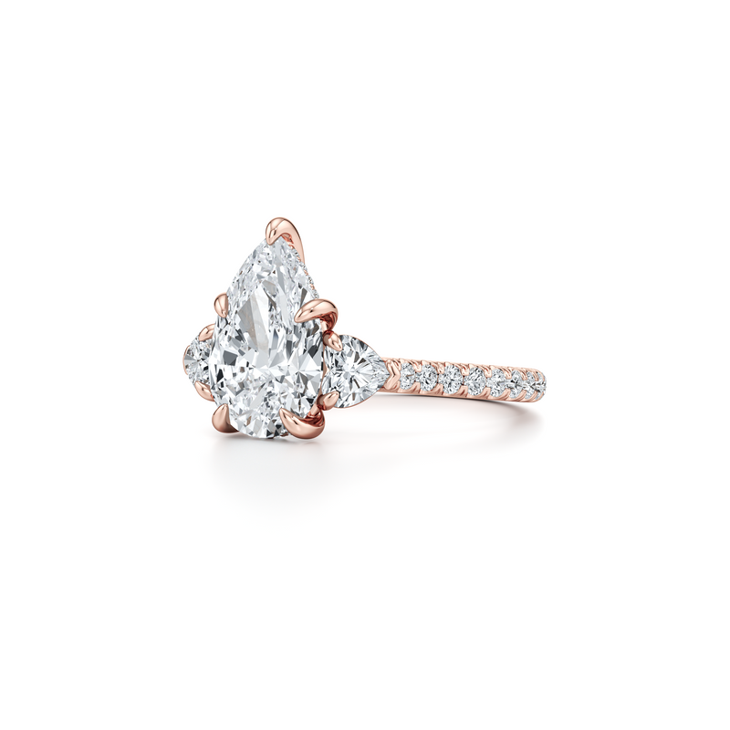 Chelsea Heart Three Stone Lab Diamond Engagement Ring image 112