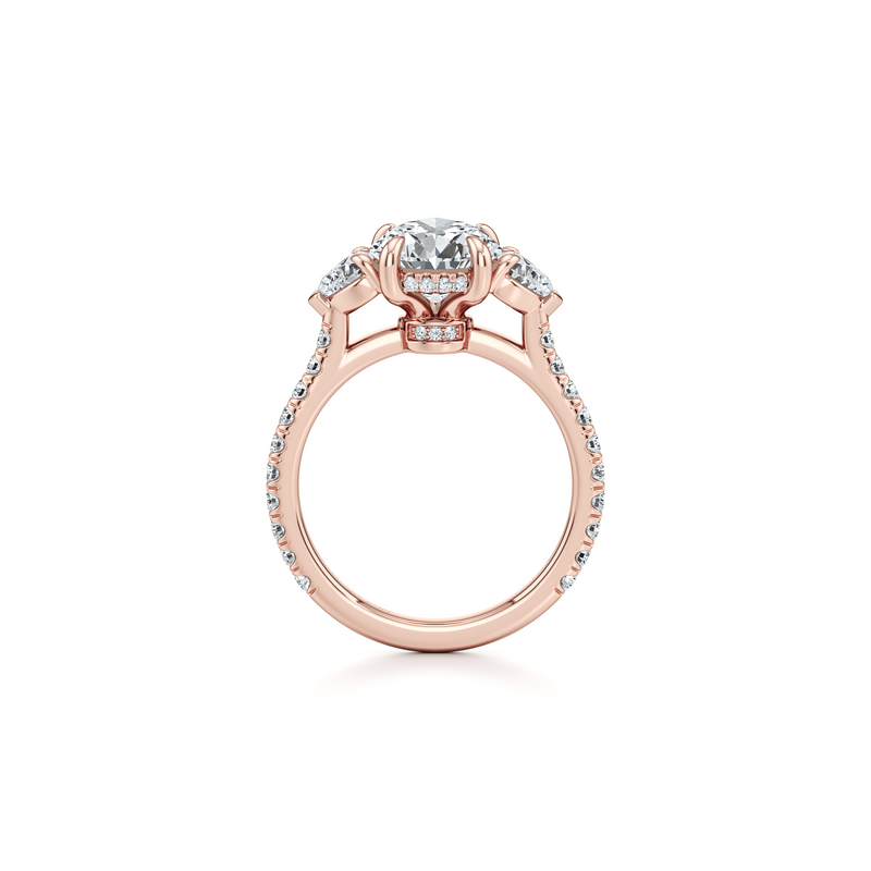 Chelsea Heart Three Stone Lab Diamond Engagement Ring image 114