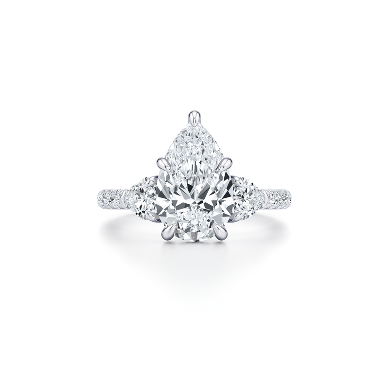 Chelsea Heart Three Stone Lab Diamond Engagement Ring image 101