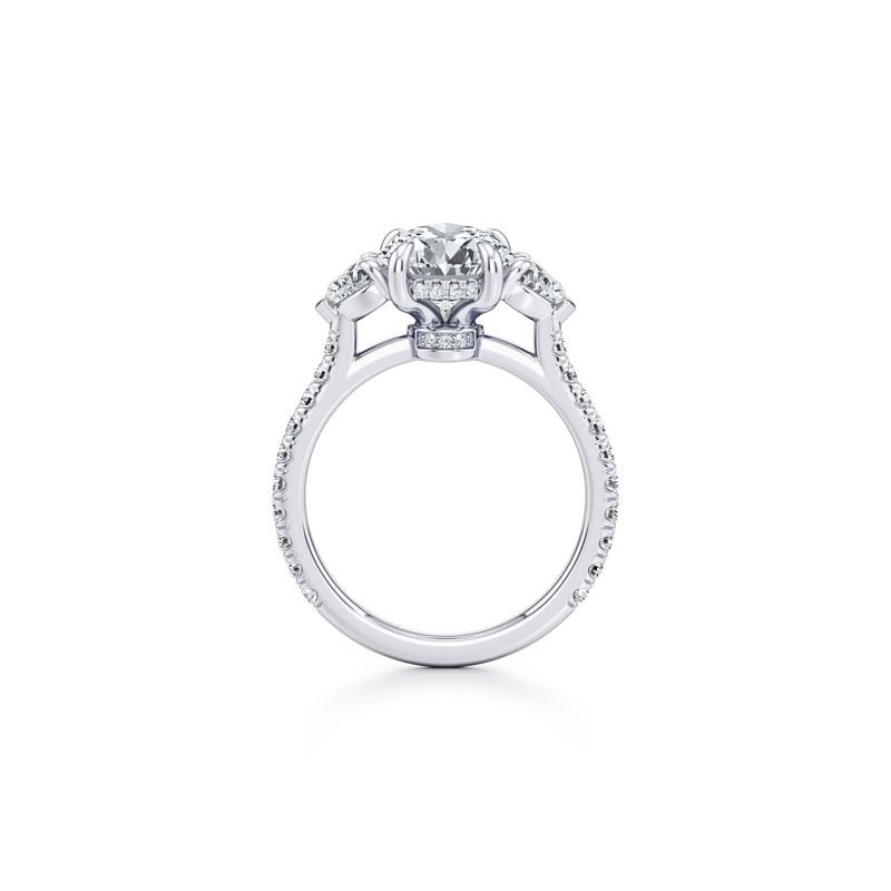 Chelsea Heart Three Stone Lab Diamond Engagement Ring image 104