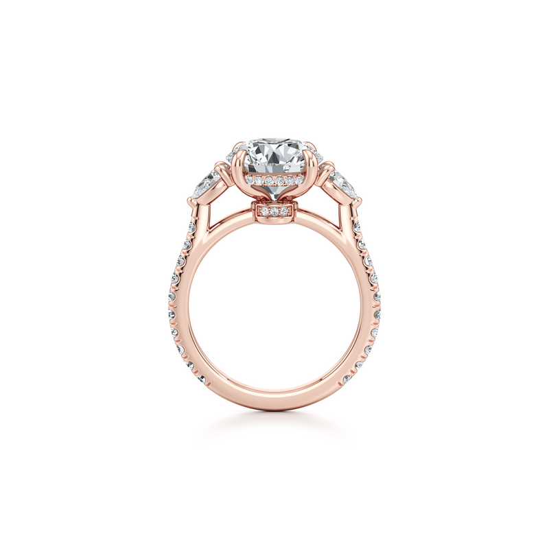 Chelsea Pear Three Stone Lab Diamond Engagement Ring image 14