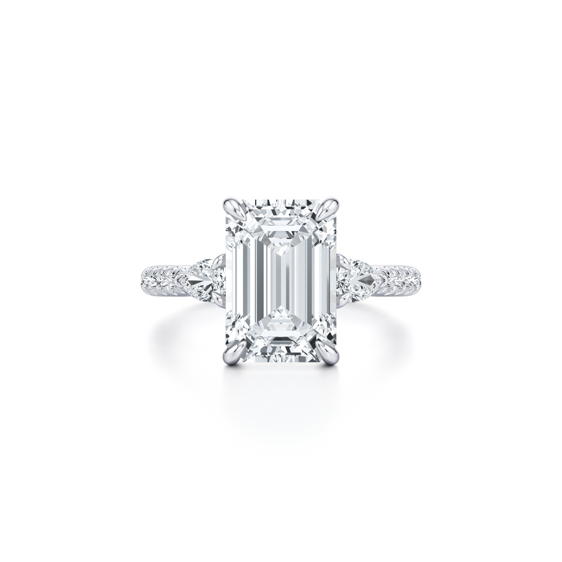 Chelsea Pear Three Stone Lab Diamond Engagement Ring image 61