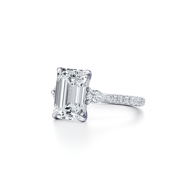 Chelsea Pear Three Stone Lab Diamond Engagement Ring image 62