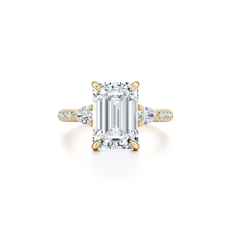 Chelsea Pear Three Stone Lab Diamond Engagement Ring image 66